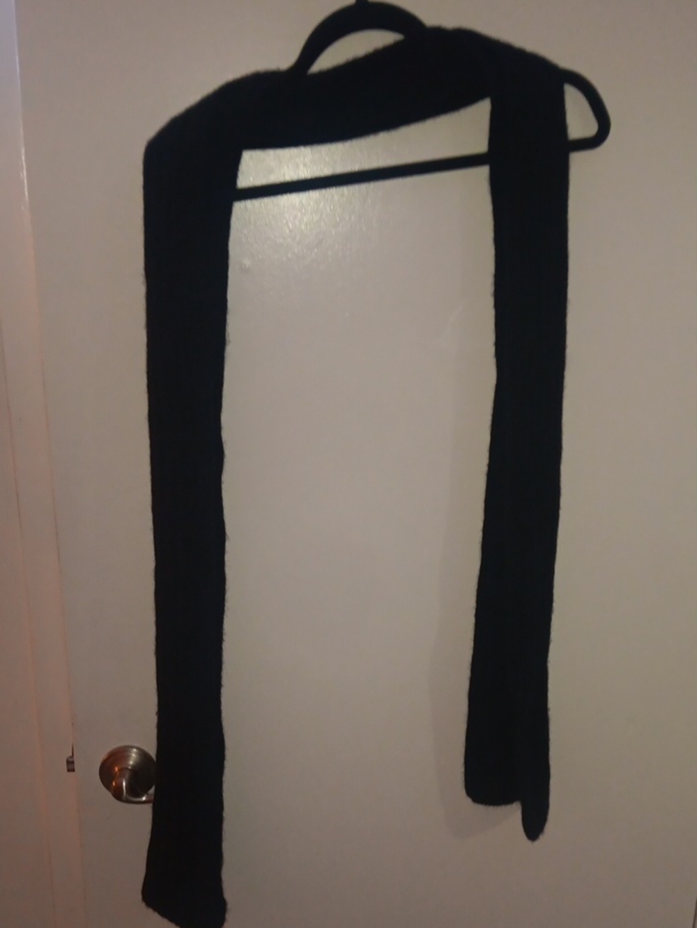 Ralph Lauren Black Knit Scarf with Green Label